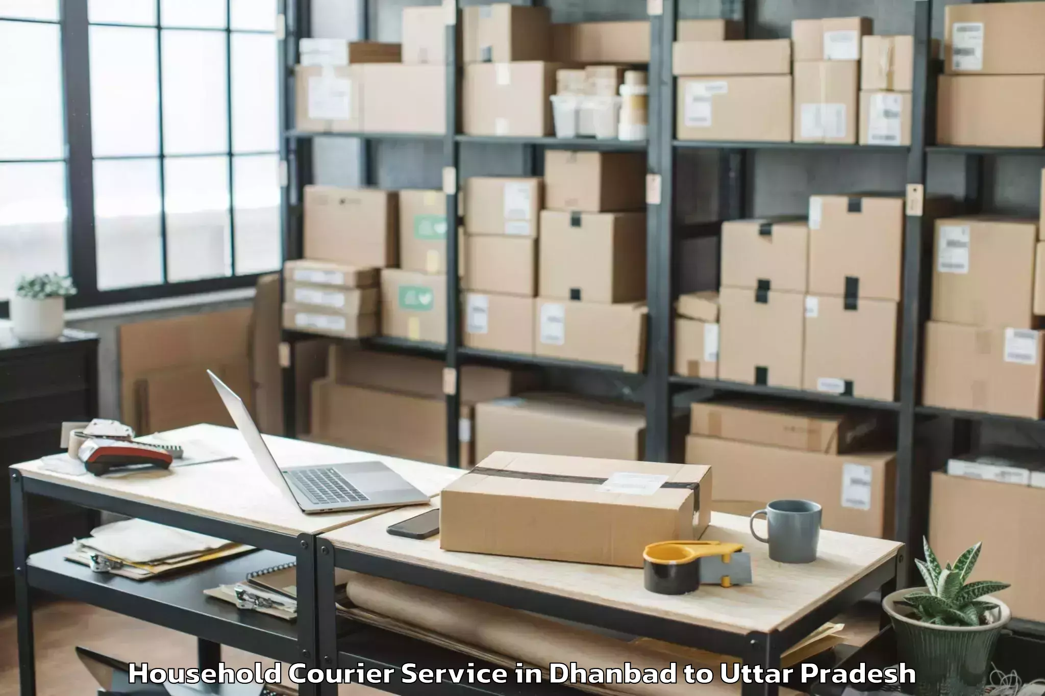 Get Dhanbad to Colonelganj Household Courier